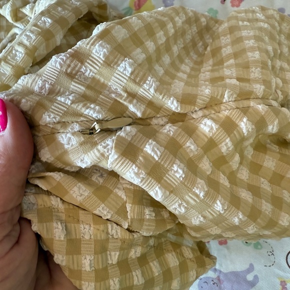 New! GANNI Gingham Check-Print Ruffled Minidress 45247 - Picture 15 of 16